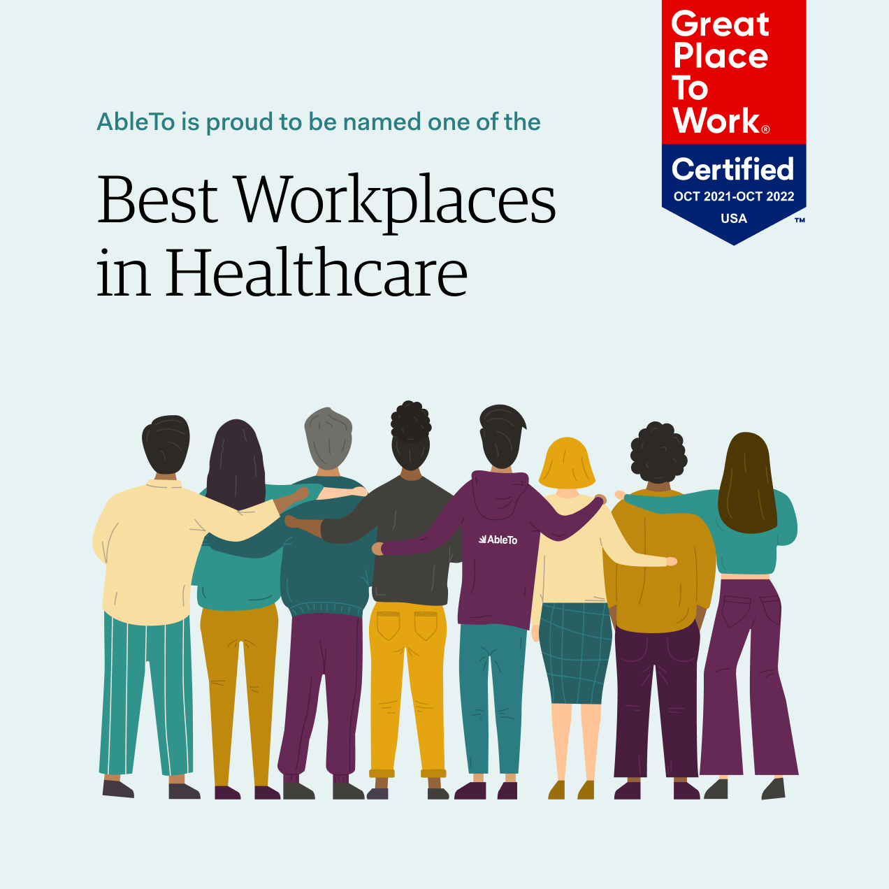 AbleTo is named one of the Best Workplaces in Healthcare ™ in 2022 by